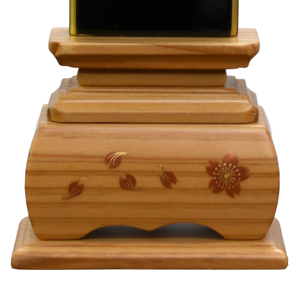 秋田杉位牌 台座拡大1